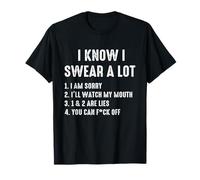 I Swear A Lot I'Ll Watch My Mouth Funny Cussing Adult Humor Camiseta