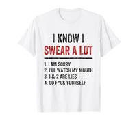I Swear A Lot I'Ll Watch My Mouth Funny Cussing Adult Humor Camiseta