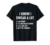 I Swear A Lot I'Ll Watch My Mouth Funny Cussing Adult Humor Camiseta