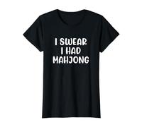 I Swear I Had Mahjong Camiseta gráfica económica, Mujer, Negro, XL