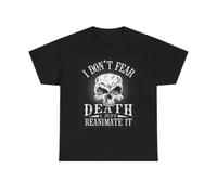I 't Fear Death Graphic T Shirt Brand Cotton tee Black M