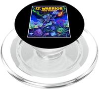I.T. Warrior PC Tech Hero Estilo cómic Jugadores de computadora PopSockets PopGrip para MagSafe
