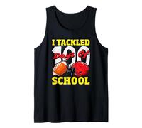I Tackled 100 Days of School Casco de fútbol Deportivo Camiseta sin Mangas
