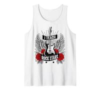 I Teach Rock Stars Rock & Roll Profesor de música de guitarra eléctrica Camiseta sin Mangas