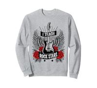 I Teach Rock Stars Rock & Roll Profesor de música de guitarra eléctrica Sudadera