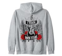 I Teach Rock Stars Rock & Roll Profesor de música de guitarra eléctrica Sudadera con Capucha