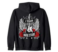 I Teach Rock Stars Rock & Roll Profesor de música de guitarra eléctrica Sudadera con Capucha