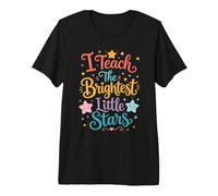 I Teach The Brightest Little Stars: Cute Text School Teacher Camiseta Premium