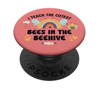 I Teach The Cutest Bees in The Bee Hive Pre School Teacher PopSockets PopGrip Adhesivo