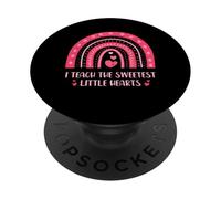 I Teach The Sweetest Little Hearts School Teacher PopSockets PopGrip Adhesivo