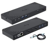 I-Tec Docking - Estación USB -A/-C TB Dual Dock Dual Display Dock PD 100W