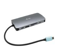 Replicador de Puertos USB-C i-tec Metal Nano Dock HDMI/VGA LAN + Cargador 100W Gris