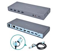 i-tec Estación Acoplamiento Doble 4K USB-C/USB-A 3.0 Negra