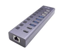 i-Tec Hub USB CACHARGEHUB9LAN Gris