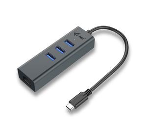 I-Tec i-tec Metal Concentrador HUB USB-C , dotado de 3 puertos + Adaptador Gigabit Ethernet i-tec Metal Concentrador HUB USB-C Metal, dotado de 3 puertos +
