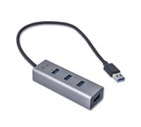i-tec Metal USB 3.0 HUB con 4 puertos sin adaptador de corriente - Concentrador (USB 3.0 (3.1 Gen 1) Type-A, USB 3.0 (3.1 Gen 1) Type-A, 5000 Mbit/s, Grey, USB, 96 mm)