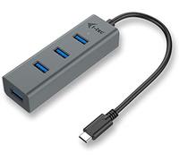 i-tec Metal USB-C - Concentrador (dotado de 4 puertos, USB 3.0 (3.1 Gen 1) Type-C, USB 3.0 (3.1 Gen 1) Type-A, 5000 Mbit/s, Grey, USB, 96 mm)