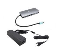 i-Tec Replicador de puertos USB-C C31NANOVGA100 – Metal Nano, HDMI/VGA, LAN, carga 100W, Gris