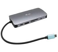 I-Tec Adaptador USB-C Nano Dock Metal HDMI/VGA con LAN y suministro de potencia 100 W Plata