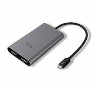 I-TEC 3 Dual DisplayPort Video Adaptador para Thunderbolt 3 2X 4K 60Hz para MacOS Windows, Thunderbolt 3 a 2X displayport Adaptador