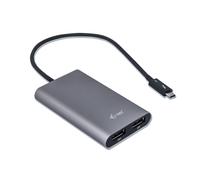Thunderbolt 3 Dual DP Video Adapter, Adaptador negro, Thunderbolt 3, USB Tipo C, Salida DisplayPort, 5120 x 2880 Pixeles