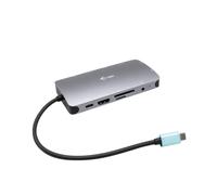 I-Tec Adaptador USB-C Nano Dock Metal HDMI/VGA con LAN y suministro de potencia 100 W Plata
