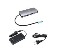i-tec USB-C 4K Metal Nano Docking Station with 100 W Power Supply - 1x HDMI 1x V