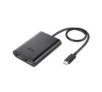 USB-C 3.1 Dual 4K DP Video Adapter, Adaptador negro, 3.2 Gen 1 (3.1 Gen 1), USB Tipo C, Salida DisplayPort, 3840 x 2160 Pixeles