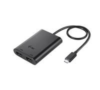 i-tec USB-C a Dual HDMI Video Adaptador 2X HDMI 4K para Windows MacOS Thunderbolt 3 Compatible, Negro