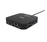 I-Tec Estación de acoplamiento USB tipo C 11 en 1 HDMI dual PD 100W Gigabit Negro