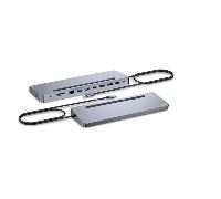 Hub USB-C i-Tec C31FLAT2PDPRO Plateado