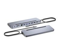 Hub USB-C i-Tec C31FLAT2PDPRO Plateado