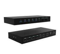 I-tec usb-c kvm dock pro for three hosts, dual video, with 2x power de