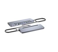 Hub USB-C i-Tec C31FLAT2PDPRO Plateado