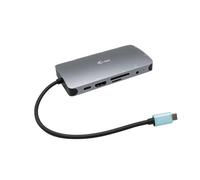 I-Tec Adaptador USB-C Nano Dock Metal HDMI/VGA con LAN y suministro de potencia 100 W Plata