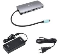 I-tec usb-c metal nano dock hdmi/vga with lan + charger 112w