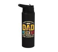 I Tell Dad Jokes Father's Day Dad Jokes Men Funny Dad Joke Stainless Steel Insulated Water Bottle