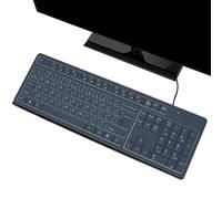 i-Tensodo Funda protectora universal ultrafina antipolvo para teclado de escritorio estándar de 104/107 teclas, reutilizable, impermeable, transparente