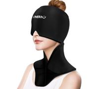 I-THERA-U Máscara de migraña y envoltura de hielo para el cuello, máscara de enfriamiento para cara, gorro de enfriamiento para cabeza y cuello, paquetes de refrigeración para el dolor de cuello
