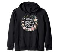 I Think Being Your Boyfriend Is Enough Pareja contenta - Sudadera con Capucha