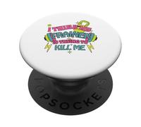 I Think My Trainer Is Trying To Kill Me Funny Gym Design PopSockets PopGrip Adhesivo