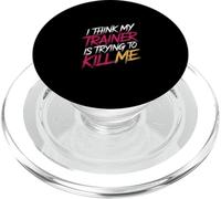I Think My Trainer Is Trying To Kill Me Gym Tired - PopSockets PopGrip para MagSafe
