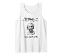 I Think Therefore I Am But Am I Broke René Des-Cards Camiseta sin Mangas