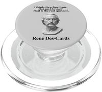 I Think Therefore I Am But Am I Broke René Des-Cards PopSockets PopGrip para MagSafe