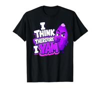 I Think Therefore I Yam Ube Juego de Palabras Purple Yam Dad Joke Camiseta gráfica económica, Hombre, Negro, XL