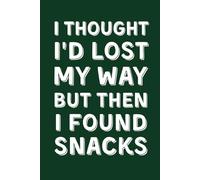 I THOUGHT I'D LOST MY WAY BUT THEN I FOUND SNACKS: Funny Lined Notebook for Hikers and Food Lovers - Sarcastic Gag Gift for Campers and Coworkers