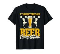 I Thought She Said Beer Competition Camiseta gráfica económica, Hombre, Negro, S