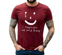 I Thought WE HAD Plans | Funny | Novedad | Joke | Camiseta para hombre, Camiseta granate con estampado blanco, 4XL