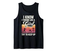 I Throw Like A Girl Disc Golf Try To Keep Up Camiseta sin Mangas