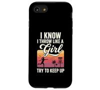 I Throw Like A Girl Disc Golf Try To Keep Up Carcasa para iPhone SE (2020) / 7/8